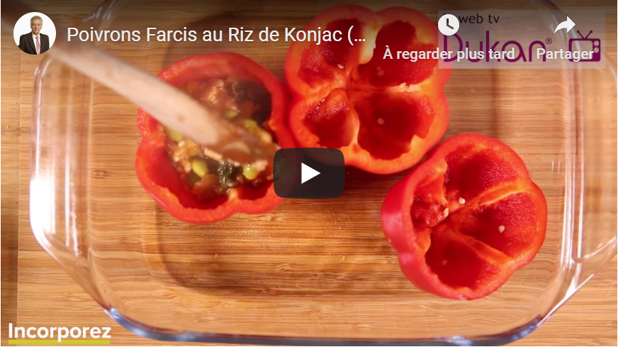 You are currently viewing Poivrons Farcis au Riz de Konjac (Recette Dukan)