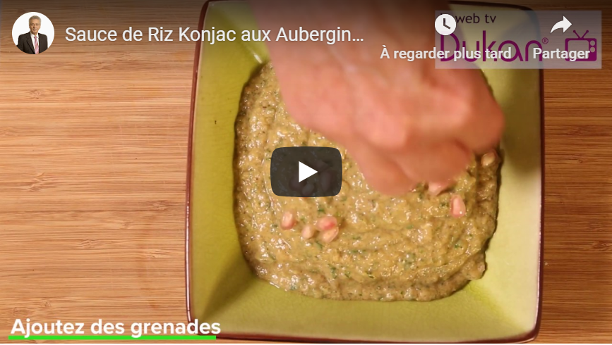 En este momento estás viendo Salsa de arroz Konjac con berenjenas y yogur (Receta Dukan)