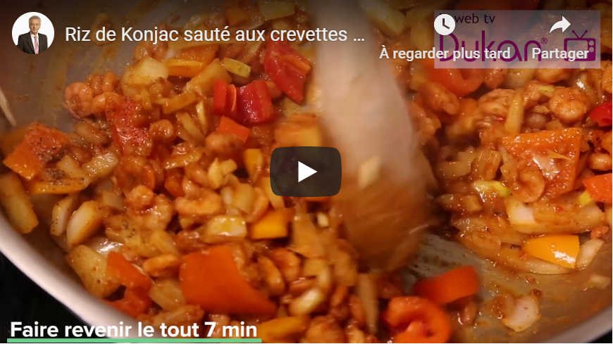 En este momento estás viendo Arroz de konjac salteado con gambas (Recetas Dukan)