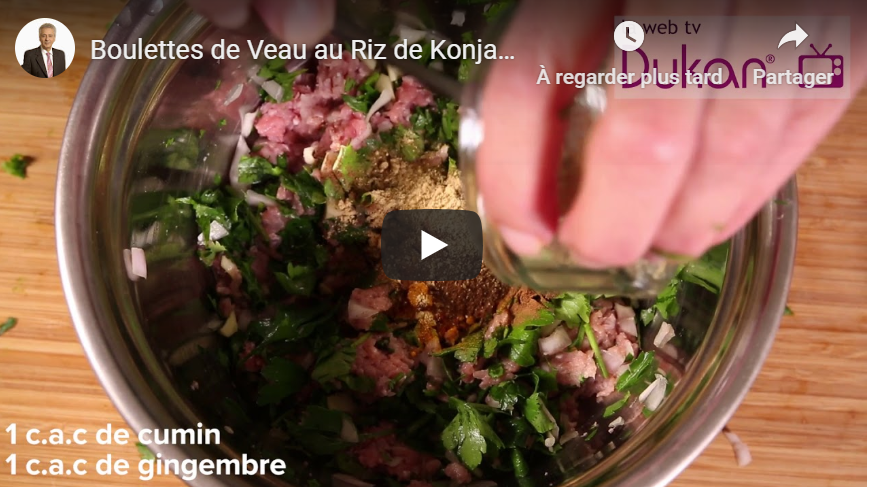 You are currently viewing Boulettes de Veau au Riz de Konjac (Recette Dukan)