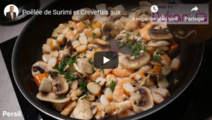 Lee más sobre el artículo Salteado de Surimi y Gambas con Champiñones (Receta Dukan)