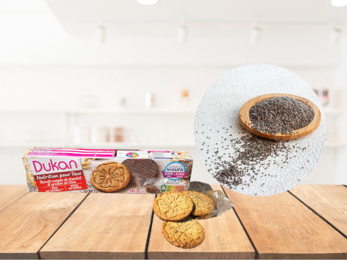 Biscuits nappés de chocolat et graines de Chia<BR><B>Prix en baisse -8%</B>