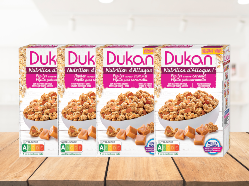 Lot de 4 céréales petit déjeuner pépites croustillantes saveur caramel