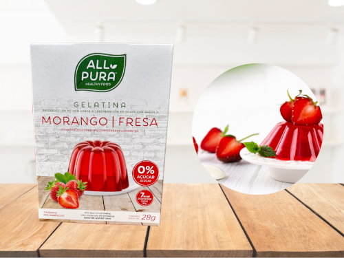 Gélatine de fraise zéro sucre (FRAISE ZERO JELLY) 28g - ALL PURA<BR><B>Prix en baisse -7%</B>