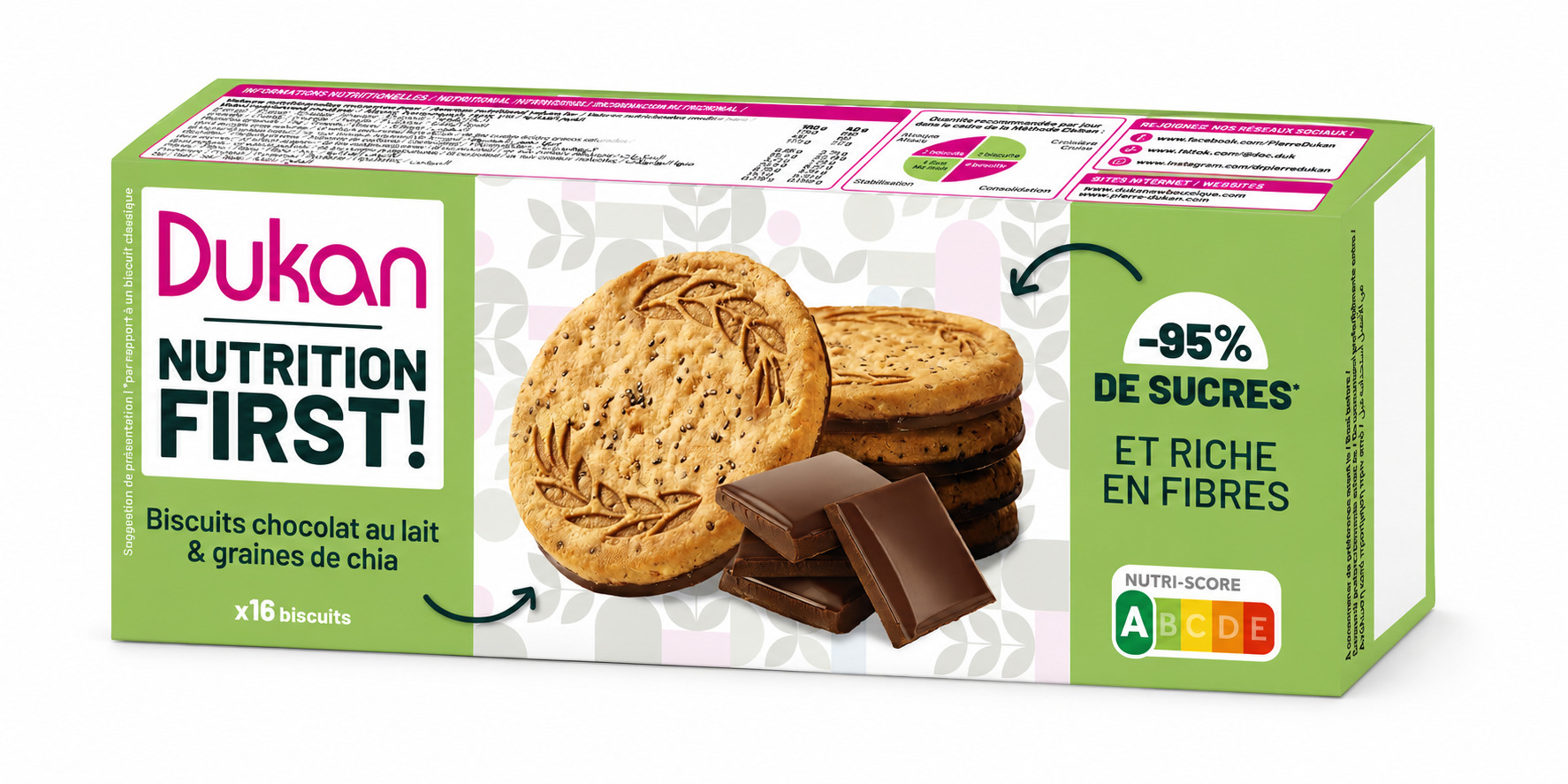 Biscuits au chocolat au lait et graines de Chia NOUVEAUTE 2026